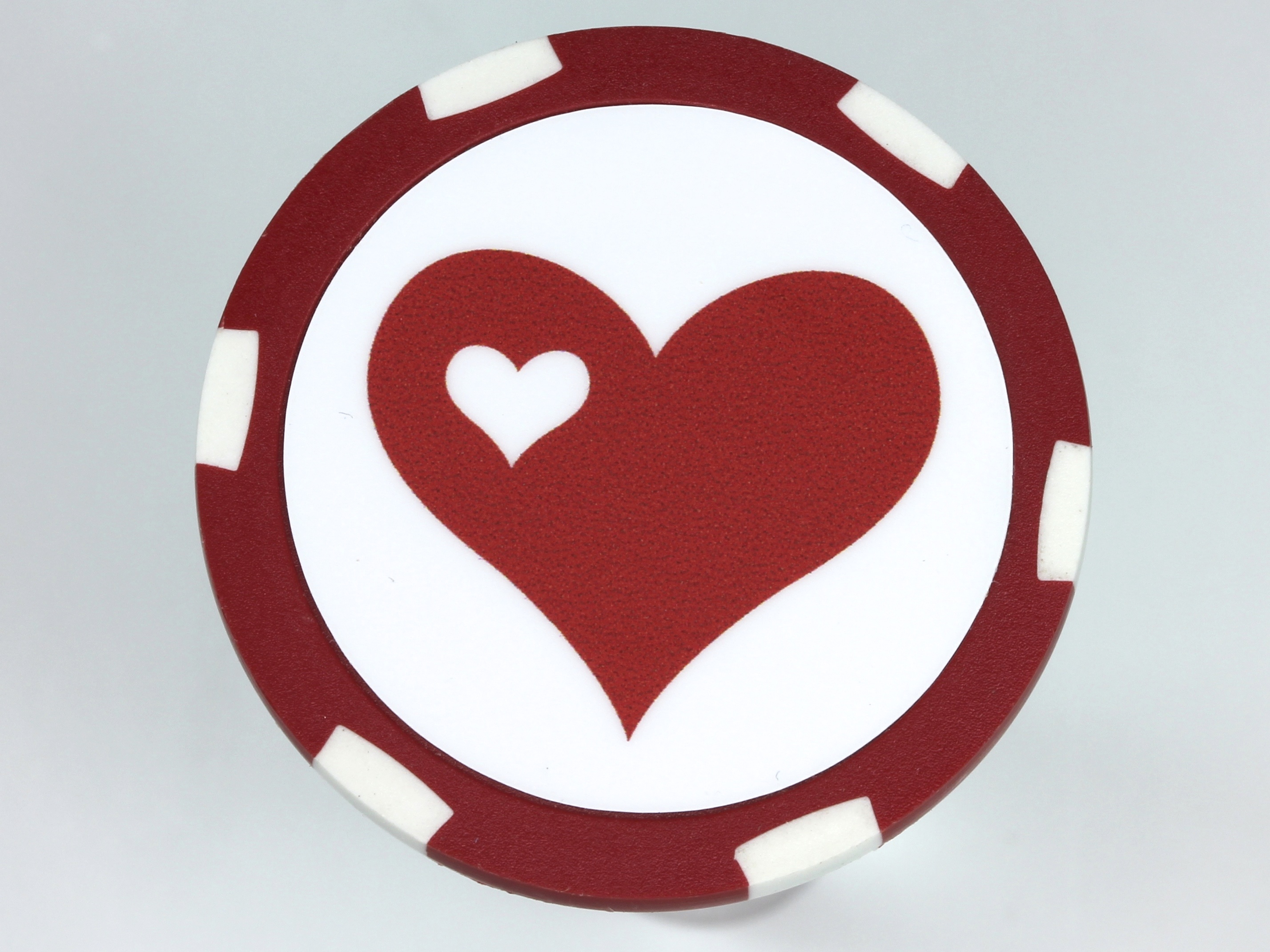 Poker Chip Ballmarker "Herz"