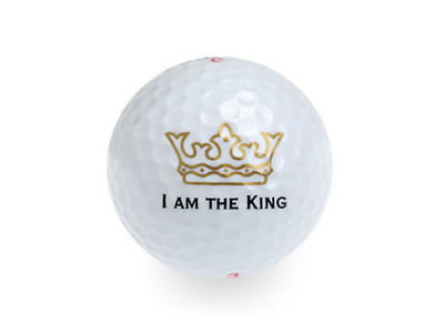 Spruchball "I am the king"